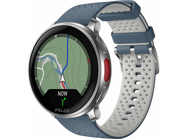 Reloj deportivo - Polar Vantage V3, Azul, 22 mm, 1.39" AMOLED, GPS, EGC en la muñeca