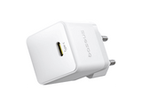 Cargador de pared - Baseus PALM, 20W, Kit con cable 60W y 100 cm, Carga ultrarrápida, Control de temperatura, Universal, Blanco