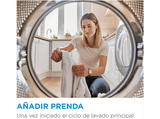 Lavadora carga frontal - Midea MF100W80BA/W-ES, 8 kg, 1400 rpm, 15 Programas, 72dB(A), 47.5 cm Profundidad, Blanco