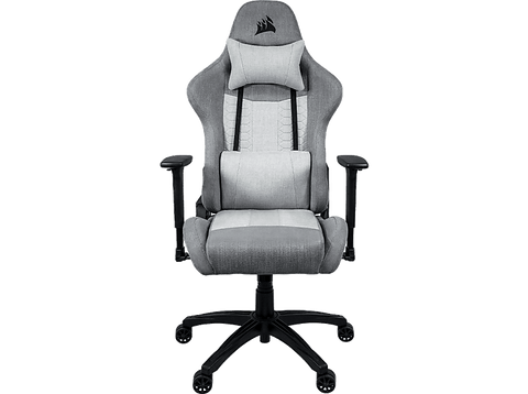 Silla gaming - Corsair TC100 Relaxed, Transpirable, Reposabrazos 2D, Inclinación 160°, Gris