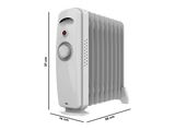 Radiador de aceite - ok. A01_EU01_116599, 1000W, 9 Módulos, Hasta 15 m², Blanco