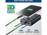 Powerbank - CellularLine FAST, 10000 mAh, 20W, USB -C, Negro