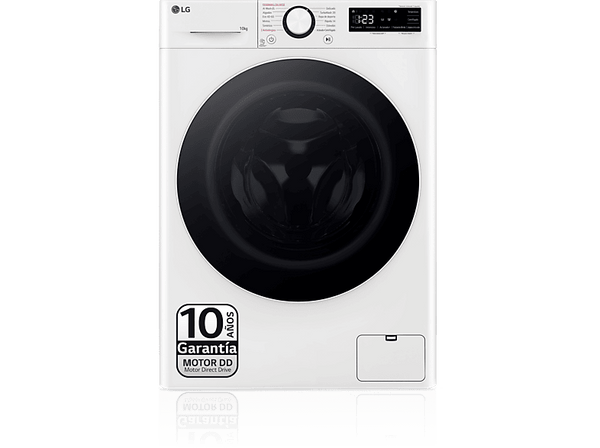 Lavadora carga frontal - LG F4WR6010A0W, Serie 600, 10 kg, 1400 rpm, 12 programas, AI Direct Drive™, TurboWash™360˚, Blanco