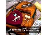 Auriculares True Wireless - Sony WFC510Y, Ligeros, Bluetooth, Conexión multipunto, Sonido ambiente, Spotify Tap, Carga rápida, 22h, IPX4, Amarillo