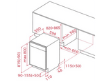 Lavavajillas integrable - Teka DFI 46650, 12 Servicios, 5 Programas, Ancho 59.8 cm, Sin panelar