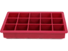 Cubitera - Jata HACC4540, 15 Cubitos, Antiadherente y Flexible, Silicona, Con Tapa, Rojo