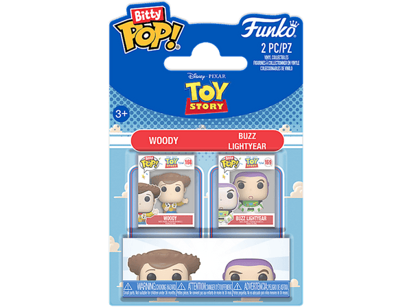 Figura Funko Pop! - Funko Bitty POP Disney Pixar Toy Story: Woody & Buzz, 2.2 cm, Vinilo