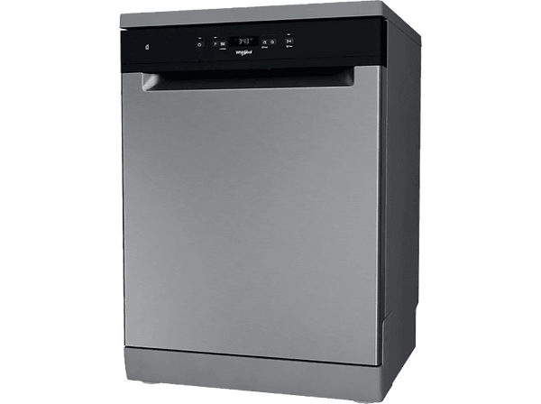 Lavavajillas - Whirlpool WFC 3C34 X, 14 sercivios, 8 programas, 60 cm, Pies ajusables, Inox