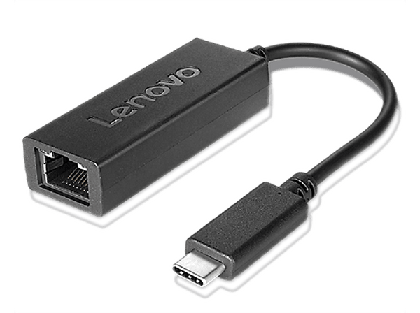 Cable de red - LENOVO 4X90S91831, USB Tipo C a Ethernet, Negro