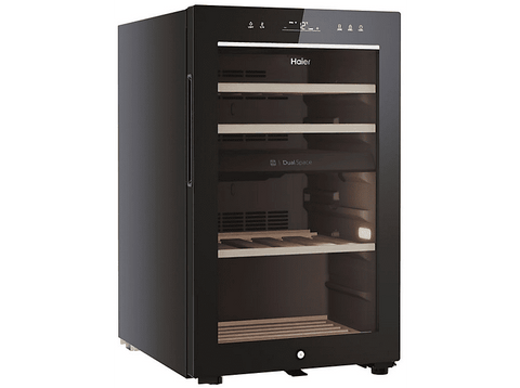 Vinoteca - Haier HWS42GDAU1, Temperatura 5º - 20º, 42 botellas, 106 l, hOn App, Negro