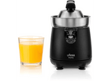 Exprimidor - Ufesa Vitality, 120 W, Dos Conos, Acero inoxidable, Antigoteo, Pies Antideslizantes, Negro