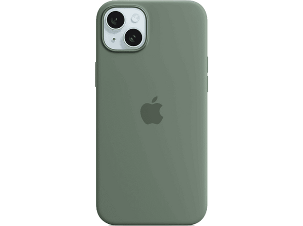 APPLE Funda de silicona con MagSafe para iPhone 15, Ciprés