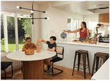 Ventilador de pie - Shark FlexBreeze, 240 V, 5 Velocidades, Sobremesa, Portátil, Altura Ajustable, Blanco mate