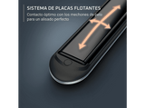 Plancha de pelo - Rowenta Thermoglide SF5120, Titanio, Tecnología iónica 240 v, 5 temperaturas, 170°C a 230°C, Rápido calentamiento, Verde
