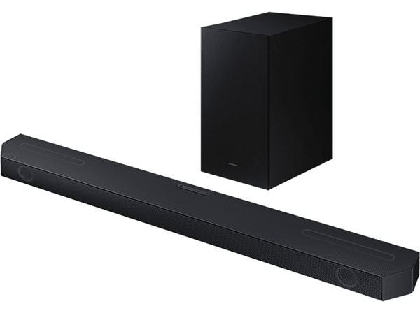 Barra de sonido - Samsung HW-Q60C/ZF, Bluetooth, Dolby Atmos 3.1, 31W, Subwoofer inalámbrico incluido, Sonido Inteligente Lite, Tap Sound, Negro