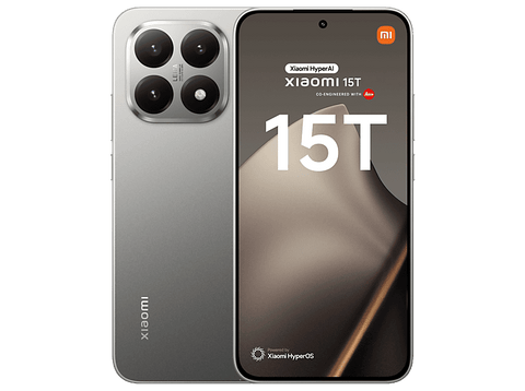 Móvil - Xiaomi 15T, Gris, 256 GB, 12 GB RAM, 6.83