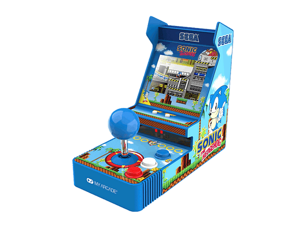 Consola retro portátil - My Arcade Joystick Player Sonic The Hedgehog, Azul