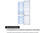 Frigorífico combi -  Samsung SMART AI RB38C605DWW/EF, No Frost, 203cm, 390l, Mono Cooling, WiFi, Blanco