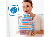 Pack Tupper - Tefal Clip&Close K3029012, 5 recipientes , 0.15 L-3.7 L,  Plástico, Transparente