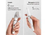 Depiladora facial  - Braun FaceSpa 810, Depilación y sistema de limpieza facial, Wet&Dry, Blanco/Plata