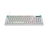 Teclado gaming - Logitech G G316 X 98, Cable, 8 kHz, Pantalla LED, Interruptores intercambiables, Teclas de PBT personalizables, PC-Mac, RGB, Blanco