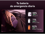 Powerbank - Baseus Picogo Air AM71, 5000 mAh, 22,5W, Carga inalámbrica 15W, USB-C, Ultrafina, Certificado CCC, Dark Cherry