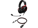 Auriculares gaming - HyperX Cloud III, Con cable, Audio espacial DTS®, Compatible PS5, XBOX Series X|S, Switch, Mac y móviles, Rojo