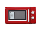 Microondas - ok. OMW 1225 R, 700W, 6 Niveles de Potencia, 20l, Función Descongelar, Control Mecánico, Rojo