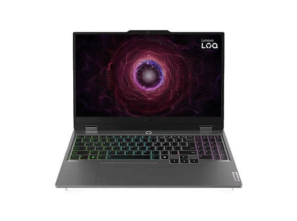 Portátil gaming - Lenovo LOQ 15AHP9, 15.6" Full-HD, AMD Ryzen™ 7 7445HS, 16GB RAM, 512GB SSD, GeForce RTX™ 3050, Sin sistema operativo, Negro