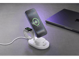 Adaptador - CellularLine, Mag Trio 3in1 Wireless Qi2.2, Estación de carga 25 W, Universal, Blanco