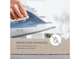 Plancha de vapor - Tefal Virtuo 30 FV2C41, 2000 W, 120 g/min, 0.24 l, Vapor vertical, Antigoteo, Antical,  Blanco / Azul