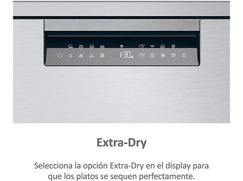 Lavavajillas - Haier I-Pro Shine Series 5 XF1C3TB1FX, 11 servicios, 8 programas, 45 cm, Motor Inverter, Wi-Fi, Inox