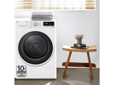 Secadora bomba de calor - LG RH90V5AV6N, Independiente, 9 kg, 14 programas, Blanco