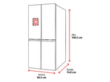 Frigorífico americano - Haier FD 83 HFR7819ENGC Cristal, No Frost, 190 cm, 504 l, My Zone Plus, Daylight, Glass Inox Look
