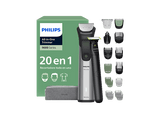 Afeitadora corporal - Philips MG9558/15, 15 Accesorios, 120 min Autonomía, Cara, Cabeza y Cuerpo, Peine-guía de precisión de alta calidad, Gris