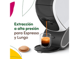 Cafetera de cápsulas - De' Longhi Nescafé® Dolce Gusto® Neo Latte 300.WA, 15 bar, 1.3 l, 1600 W, Cápsulas compostables, Blanco