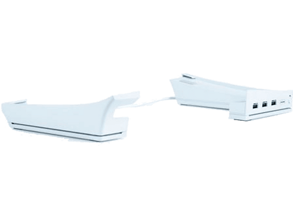 Soporte - Nacon PS5SHORIZSTAND, 3 puertos USB-A, Efectos de luz RGB, Blanco