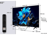 TV QLED 65 - TCL 65P7K, UHD 4K, AiPQ Processor, Smart TV, DVB-T2, 60 Hz, Pantalla HVA, Dolby Atmos, Negro