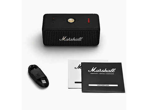 Altavoz inalámbrico - Marshall EMBERTON II, 20 W, Bluetooth, Autonomía 30 h, Black and Steel