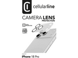 Protector cámara móvil - CellularLine Camera Lens, Para Apple iPhone 18 Pro, Transparente