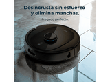 Robot aspirador - Cecotec Conga 9990 AI Spin Revolution Ultra Power Home, 1000W, 240 min, 10000 Pa, APP, Base autovaciado, IA, Hasta 240m2, Negro