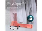 Cepillo de vapor y plancha - Cecotec IronHero V-1500 Essential Red, 1500 W, Vapor continuo 25g/min, Cepillo, Aluminio con revestimiento cerámico, Rojo
