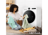 Lavadora carga frontal - LG F4X9009TWCE, 9 kg, 1400 rpm, 23 programas, TurboWash™ 360°, Selector LCD, Clase A-60%, Blanco