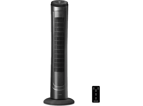 Ventilador de torre - Cecotec EnergySilence 9090 Skyline, 3 velocidades, 45W, Control remoto, Negro