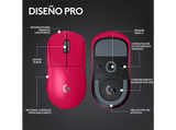 Ratón gaming - Logitech G Pro X Superlight 2, Lightspeed, Inalámbrico-USB, 32.0000ppp, PC-Mac, Botones personalizables, Sensor Hero, Magenta
