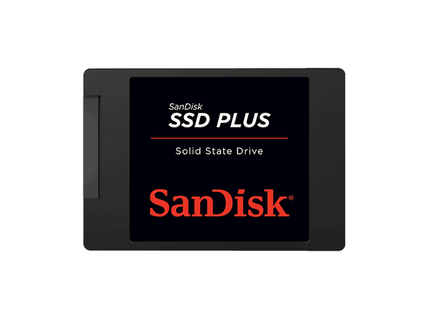 Disco duro SSD interno 500GB - SANDISK SSD PLUS, 2.5", Hasta 545 MB/s lectura, 505 MB/s escritura, SATA, Negro