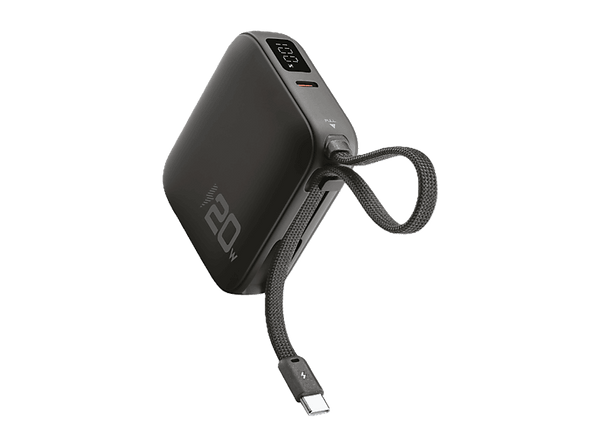 Powerbank - CellularLine Pocket, 10000 mAh, Carga Rápida, 20 W, Hasta 72h de carga, USB C, Negro