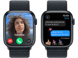 Apple Watch Series 9 (2023), GPS, 45 mm, Gesto de doble toque, Caja de aluminio medianoche, Correa Sport Loop medianoche