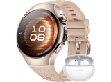 Smartwatch - Huawei Watch 5, 42 mm, 32 GB, NFC, Llamadas celulares eSIM, Beige + FreeBuds6I