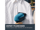 Cepillo de vapor - Rowenta AeroSteam Elite DR9920, Plancha 2 en 1, Vapor y succión, Depósito 200 ml, Interfaz táctil con 3 modos, Azul